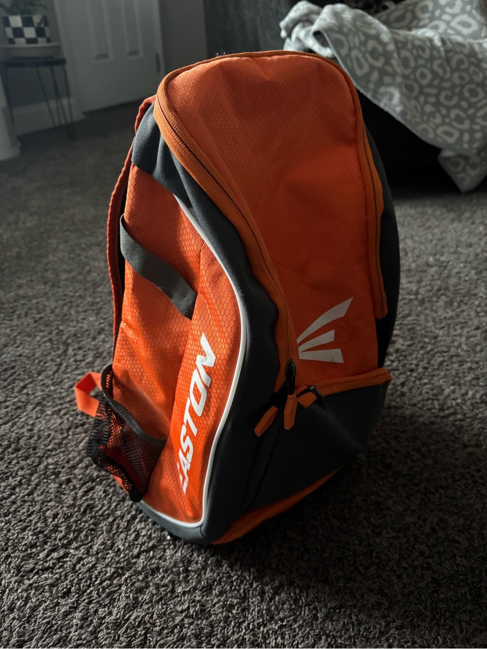 Easton Orange and Gray bat bag